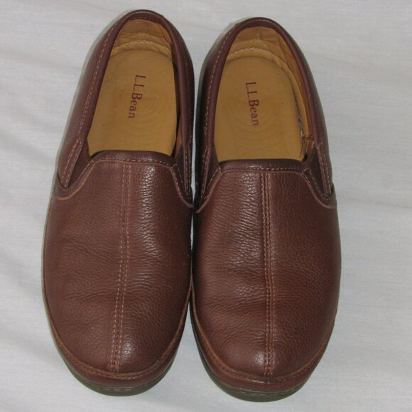 L.L. Bean Elkhide Leather Slip On Loafers Shoes 272346 Men\'s Size 12 Brown main image 3